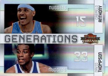 2009-10 Panini Threads - Generations Century Proof #4 Carmelo Anthony / David Thompson Front