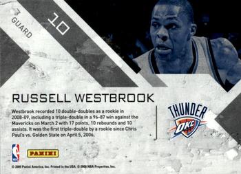 2009-10 Panini Threads - Triple Threat #10 Russell Westbrook Back