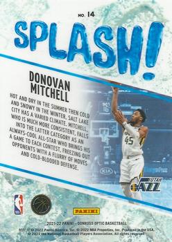 2021-22 Donruss Optic - Splash! #14 Donovan Mitchell Back