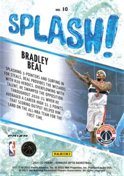 2021-22 Donruss Optic - Splash! Holo #10 Bradley Beal Back
