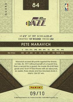 2009-10 Panini Timeless Treasures - Gold #84 Pete Maravich Back