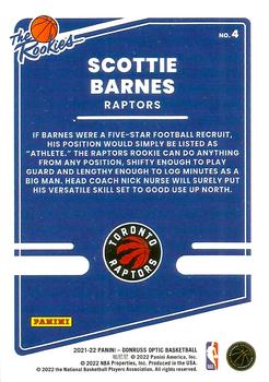 2021-22 Donruss Optic - The Rookies #4 Scottie Barnes Back