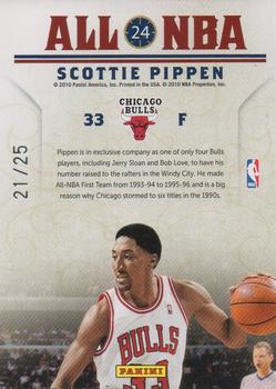 2009-10 Playoff National Treasures - All NBA #24 Scottie Pippen Back