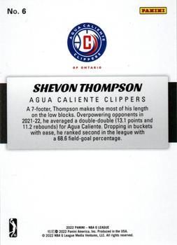 2021-22 Panini NBA G League Box Set #6 Shevon Thompson Back