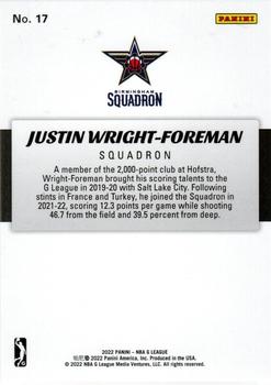 2021-22 Panini NBA G League Box Set #17 Justin Wright-Foreman Back