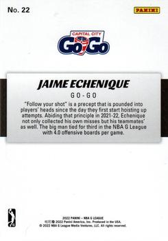 2021-22 Panini NBA G League Box Set #22 Jaime Echenique Back