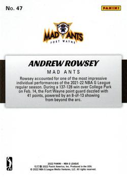 2021-22 Panini NBA G League Box Set #47 Andrew Rowsey Back