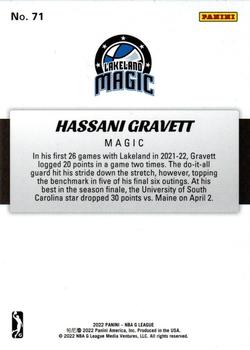 2021-22 Panini NBA G League Box Set #71 Hassani Gravett Back