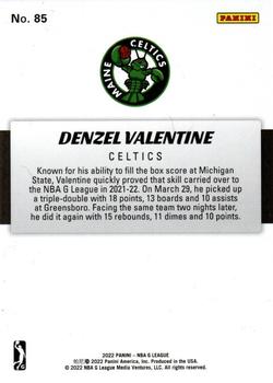 2021-22 Panini NBA G League Box Set #85 Denzel Valentine Back