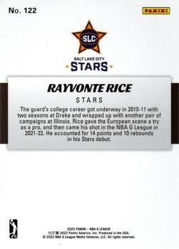 2021-22 Panini NBA G League Box Set #122 Rayvonte Rice Back