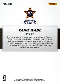 2021-22 Panini NBA G League Box Set #124 Zaire Wade Back