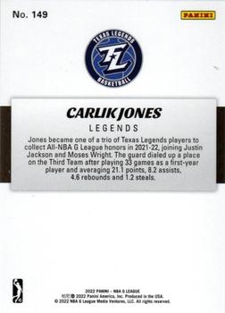 2021-22 Panini NBA G League Box Set #149 Carlik Jones Back