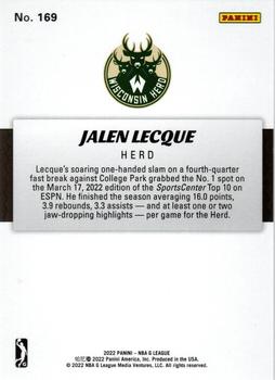 2021-22 Panini NBA G League Box Set #169 Jalen Lecque Back