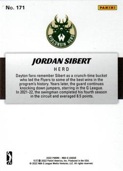 2021-22 Panini NBA G League Box Set #171 Jordan Sibert Back