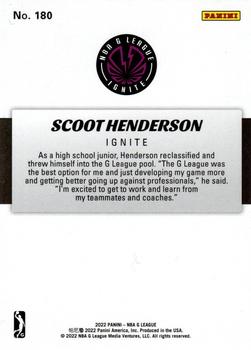 2021-22 Panini NBA G League Box Set #180 Scoot Henderson Back