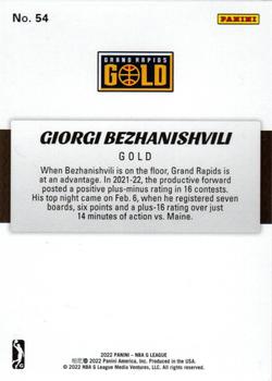 2021-22 Panini NBA G League Box Set - Red #54 Giorgi Bezhanishvili Back
