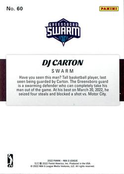 2021-22 Panini NBA G League Box Set - Red #60 DJ Carton Back