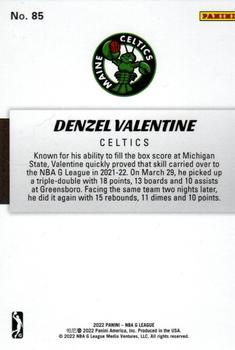 2021-22 Panini NBA G League Box Set - Red #85 Denzel Valentine Back