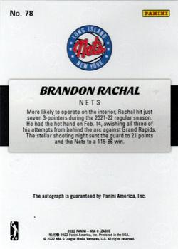 2021-22 Panini NBA G League Box Set - Autographs #78 Brandon Rachal Back