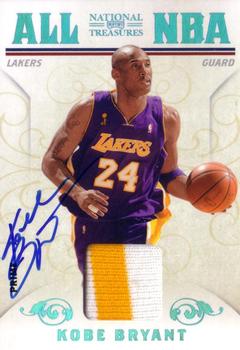 2009-10 Playoff National Treasures - All NBA Materials Prime Signatures #12 Kobe Bryant Front