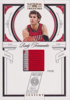 2009-10 Playoff National Treasures - Century Materials Prime #82 Rudy Fernandez Front