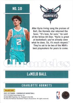 2021-22 Panini Chronicles - Bronze #10 LaMelo Ball Back