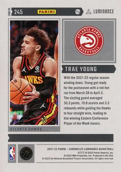 2021-22 Panini Chronicles - Bronze #245 Trae Young Back