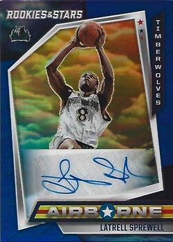 2021-22 Panini Chronicles - Airborne Signatures Blue #AIR-LSP Latrell Sprewell Front