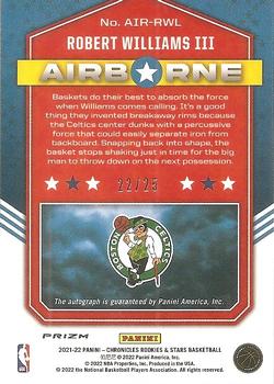 2021-22 Panini Chronicles - Airborne Signatures Blue #AIR-RWL Robert Williams III Back