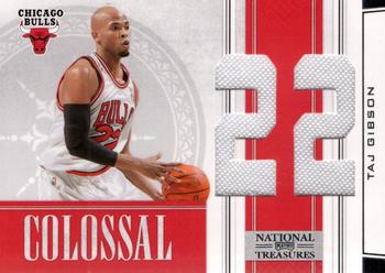 2009-10 Playoff National Treasures - Colossal Materials Jersey Numbers #22 Taj Gibson Front