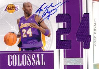 2009-10 Playoff National Treasures - Colossal Materials Jersey Numbers Signatures #1 Kobe Bryant Front