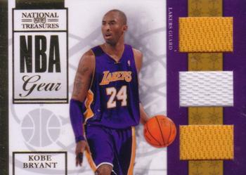 2009-10 Playoff National Treasures - NBA Gear Trios #1 Kobe Bryant Front