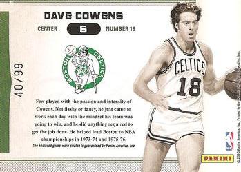 2009-10 Playoff National Treasures - NBA Greatest Materials #6 Dave Cowens Back