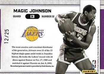 2009-10 Playoff National Treasures - NBA Greatest Materials Prime #13 Magic Johnson Back