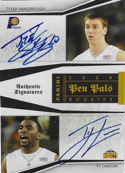 2009-10 Playoff National Treasures - Pen Pals #TH-TL Tyler Hansbrough / Ty Lawson Front