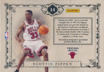 2009-10 Playoff National Treasures - Signature Patches NBA Logo #14 Scottie Pippen Back