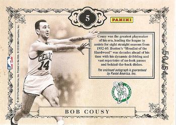 2009-10 Playoff National Treasures - Signature Patches NBA Team #5 Bob Cousy Back