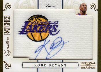 2009-10 Playoff National Treasures - Signature Patches NBA Team #24 Kobe Bryant Front