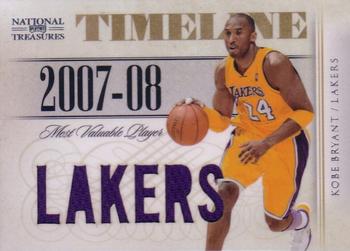2009-10 Playoff National Treasures - Timeline Materials Custom Team Nicknames #1 Kobe Bryant Front