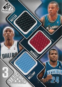 2009-10 SP Game Used - 3 Star Swatches #3S-BHM Josh Howard / Caron Butler / Paul Millsap Front