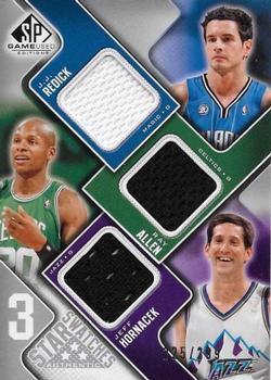 2009-10 SP Game Used - 3 Star Swatches #3S-HAR Ray Allen / J.J. Redick / Jeff Hornacek Front