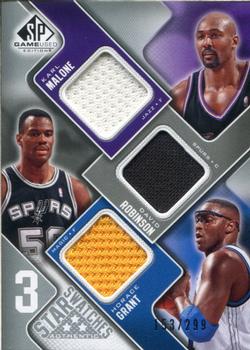 2009-10 SP Game Used - 3 Star Swatches #3S-PMG David Robinson / Horace Grant / Karl Malone Front