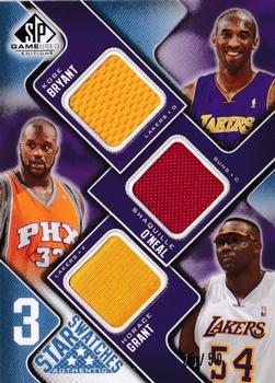 2009-10 SP Game Used - 3 Star Swatches 50 #3S-BOF Kobe Bryant / Horace Grant / Shaquille O'Neal Front