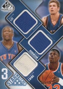 2009-10 SP Game Used - 3 Star Swatches 50 #3S-ELR Patrick Ewing / Nate Robinson / David Lee Front