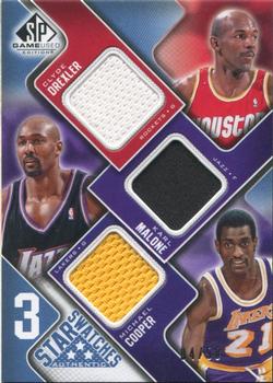 2009-10 SP Game Used - 3 Star Swatches 50 #3S-MCD Michael Cooper / Clyde Drexler / Karl Malone Front