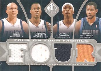 2009-10 SP Game Used - 4 on 4 Fabrics #NNO Jason Kidd / Antoine Wright / Josh Howard / Shawne Williams / Brian Cook / Tracy McGrady / Brent Barry / Yao Ming Front