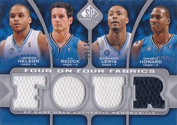 2009-10 SP Game Used - 4 on 4 Fabrics #NNO Jameer Nelson / J.J. Redick / Rashard Lewis / Dwight Howard / Mike James / Nick Young / Dominic McGuire / Andray Blatche Front