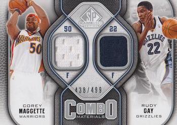 2009-10 SP Game Used - Combo Materials #CM-CR Corey Maggette / Rudy Gay Front
