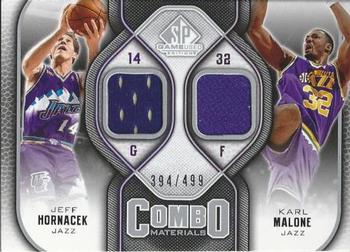 2009-10 SP Game Used - Combo Materials #CM-HM Jeff Hornacek / Karl Malone Front