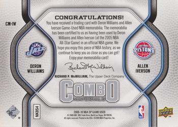 2009-10 SP Game Used - Combo Materials #CM-IW Allen Iverson / Deron Williams Back